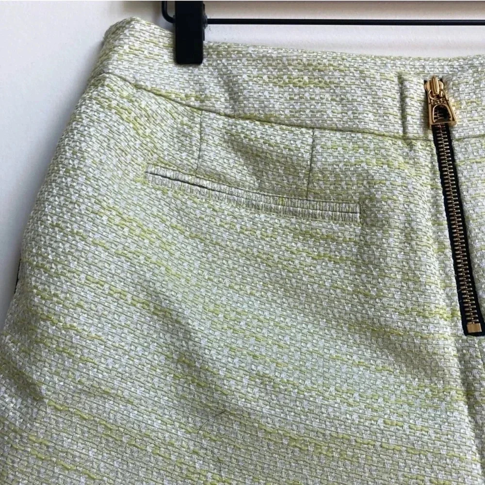 NWT Sail to Sable Limeade Tweed Shorts Resort15-8L metallic pinstripe piping - Picture 4 of 11
